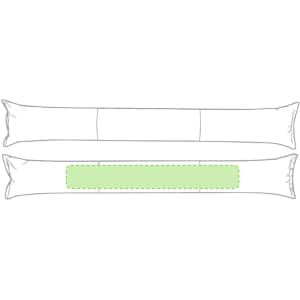 Two long, rectangular cheering sticks in white, featuring a green area for custom branding or text.