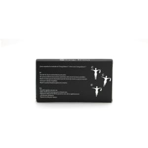 A black box featuring illustrations and instructions for the Energy Bracelet, with a logo present on the packaging.