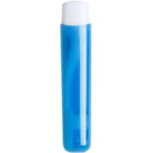 A blue Hyron toothbrush with a white cap, featuring a logo, designed for health and personal care.