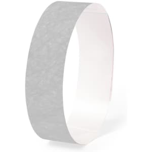 A grey wristband made of a flexible material, featuring a simple design and a smooth finish.