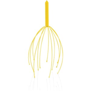 A yellow Citus Massager with multiple flexible arms and a central handle, designed for personal health use.