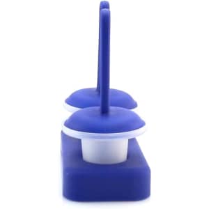 A blue Thade Mold Set featuring two round molds with handles, nestled in a matching base.