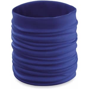 A blue Cherin Neck Warmer with a smooth, gathered texture, suitable for clothing accessory use.