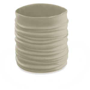 A light beige Cherin Neck Warmer, featuring a textured, gathered design suitable for clothing accessories.