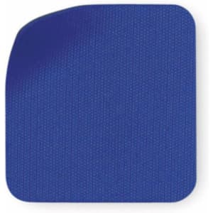 A blue cleaning cloth with a textured surface, designed for screens and technology devices. It features a logo.