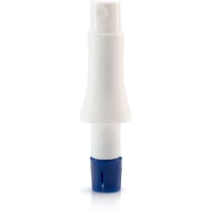 A Jandres Vaporizer in white and blue, featuring a sleek design with a nozzle and a branding logo.