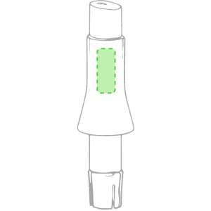 A Jandres Vaporizer in white with a transparent green section. It features a logo on the body.