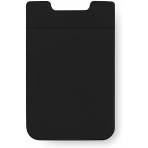 A black multipurpose pouch with a smooth surface and a curved top, featuring a discreet logo.