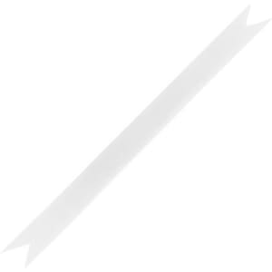 A multipurpose bracelet in a sleek white design, featuring pointed ends. It has a branding logo.