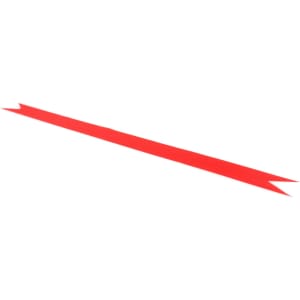 A red multipurpose bracelet with pointed ends, featuring a simple design and no visible branding.