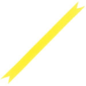 A yellow multipurpose bracelet with pointed ends, designed as a clothing accessory.