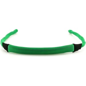 A green multipurpose glasses strap with black ends, designed for leisure and outdoor activities.