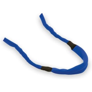 A blue multipurpose glasses strap with flexible ends, designed for securing sunglasses and other eyewear.