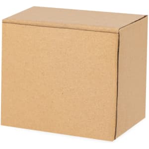 A plain brown cardboard box with a rectangular shape and closed flaps. No branding or logos visible.