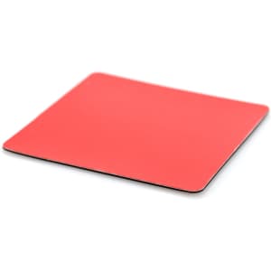 A red magnet with a smooth surface and black edging, designed for various magnetic applications.