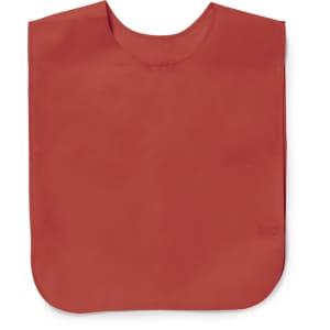 A red Cambex Vest with a rounded neckline and hem, featuring a logo. Suitable for sports uniforms.