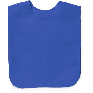 A blue Cambex Vest, categorised as a sports uniform bib, featuring a simple design and a logo.