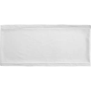 A white chair band with a simple design, featuring a logo on one end, suitable for outdoor leisure.