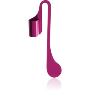 A pink Melby Bookmark with a sleek, modern design and a cylindrical end for easy page marking.
