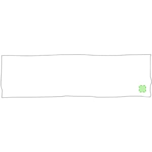 A white absorbent towel with a small green logo in one corner, ideal for gym use or outdoor activities.