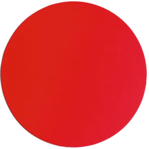A round mousepad in vibrant red, featuring a smooth surface and a solid colour design.