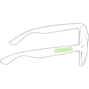 Nival Sunglasses featuring a sleek design with a distinctive green accent on the temple.