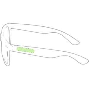 Nival sunglasses featuring a stylish design, with a distinctive green accent on the temples.