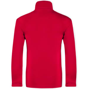 A red Klusten Technical Jacket featuring a high collar and long sleeves, with a smooth, minimalist back design.