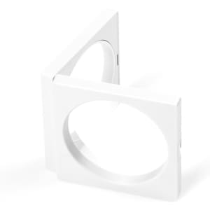 A white Kibal Pouch with a simple, rectangular design, featuring an integrated circular opening and a logo.