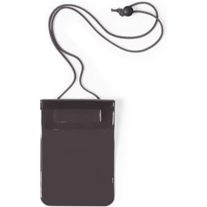 A dark grey multipurpose bag with a corded strap and a cinch toggle for secure closure.
