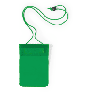 A green Arsax multipurpose dry bag with a collar and cord for easy carrying. It features a logo.