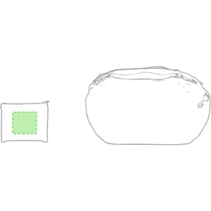 A green and grey Ribuk backpack bag with a minimalistic design and a logo.
