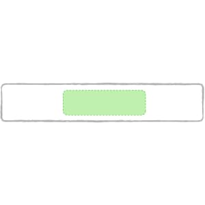 A green back support belt with a wide, adjustable strap and a simple design. It features a logo on the surface.