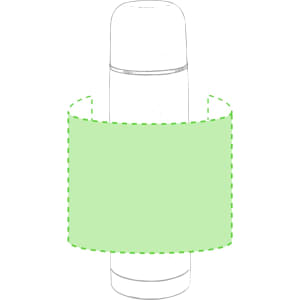 A drink bottle in a sleek design with a rounded top, featured in a light green colour and includes a logo.
