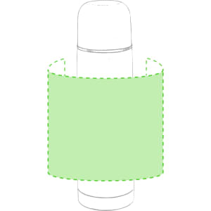 A drink bottle featuring a sleek design in an unspecified colour, with a logo present on the surface.
