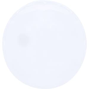 A circular, transparent heat pack with a smooth surface. Features a logo on the design.