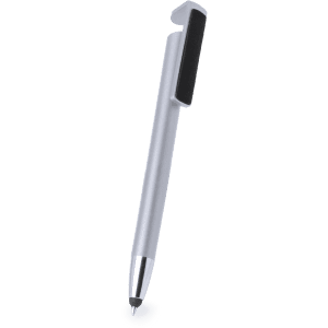 A grey Finex Holder Pen with a silver tip and a clip for easy attachment, featuring a sleek design.