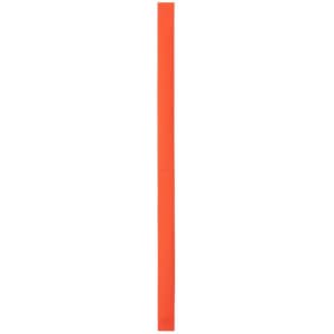 An orange Mendol bracelet features a simple, thin design. It includes a logo but without visible text.