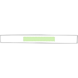A green Mendol Bracelet with a smooth, minimalist design and a logo on the side.
