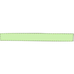 A green Mendol Bracelet with a stitched border design. The product features a branding logo.