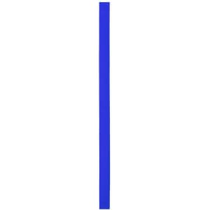 A blue wristband made from silicone, featuring a simple design and a logo. Suitable for events and exhibitions.