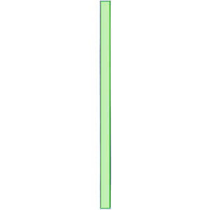 A green wristband with a simple design, featuring a branding logo. Suitable for use at events and exhibitions.