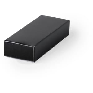 A sleek black gift box designed for packaging flash drives, featuring a smooth finish and minimalist design.