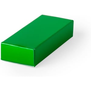 A green rectangular gift box with a glossy finish, suitable for packaging a flash drive.