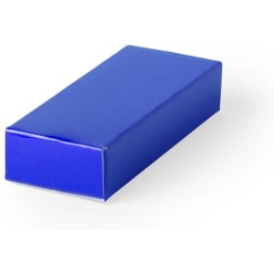 A blue gift box with a sleek design, suitable for packaging small items like flash drives.