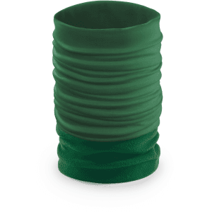 A green neck warmer with a textured look, designed as a clothing accessory. It has a simple, versatile design.