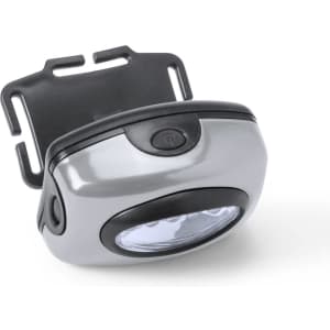 A grey Lokys Torch with a black base, featuring a light and a clip for attachment.