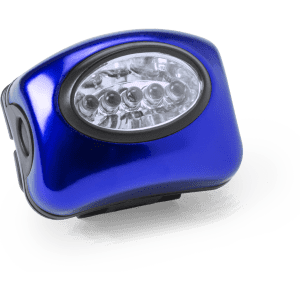 A blue Lokys Torch with multiple LED lights and a compact design, featuring a logo on the side.