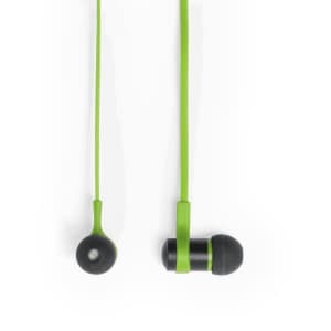 Green Mayun earphones with black accents and a sleek design, featuring a logo on the side.