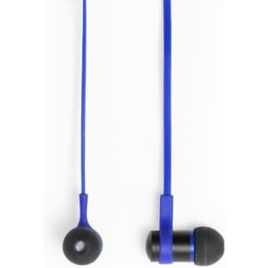Blue Mayun Earphones with a sleek design and black earbud tips, featuring a smooth cable connecting the two earpieces.